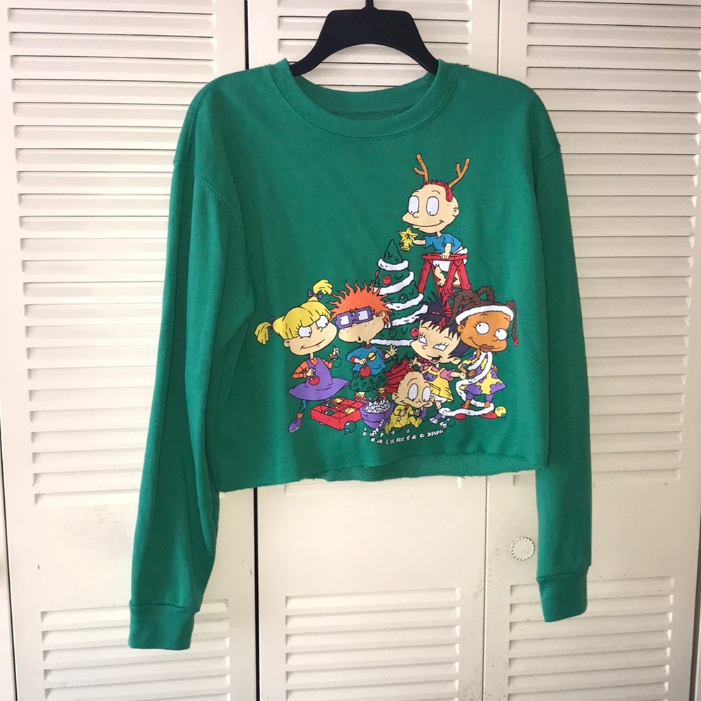 Rugrats Green Long Sleeve Crop Top